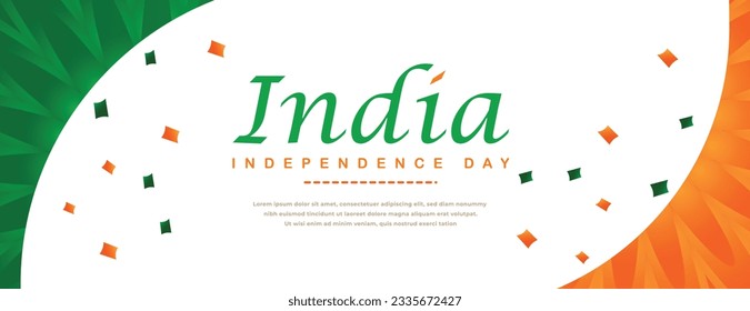 india independence day orange and green background banner design