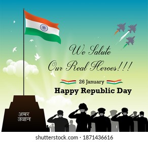 India independence day. People saluting remembering freedom fighters and martyrs on shahid diwas