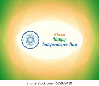 india independence day with polygon overlap and ashoka wheel  background