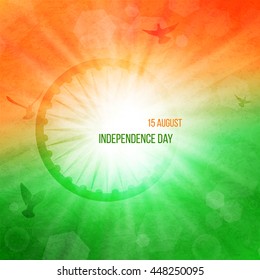 India independence day poster, 15th of august, vector illustration