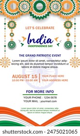 india independence day poster. vector illustration