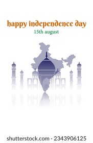 India independence day. story, vector illustration of 15th August.
