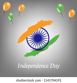 India independence day template design with balloon. vector illustration of independence day poster and wallpaper.