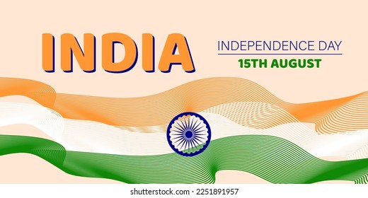 Diseño de plantillas para el día de la independencia de la India. Ilustración vectorial.