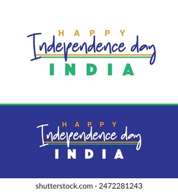 India independence day text design concept