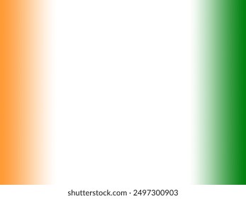 India Día de la independencia temática degradado naranja y verde fondo transparente con espacio de copia, Ilustración vectorial PNG 