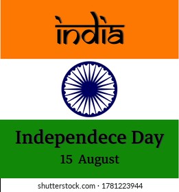 India Independence Day, Vektorgrafik 15. August Indische Flagge, Vektorgrafik Symbol für die Website