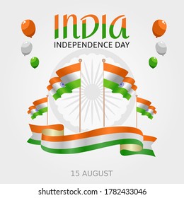 Ilustración de vectores del Día de la Independencia de India 