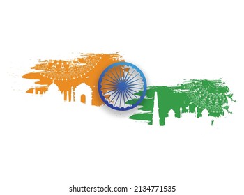 India Independence day, vector illustration, 14 August.