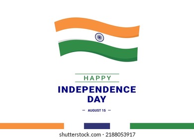 India Independence Day. Vector Illustration. The illustration is suitable for banners, flyers, stickers, cards, etc.