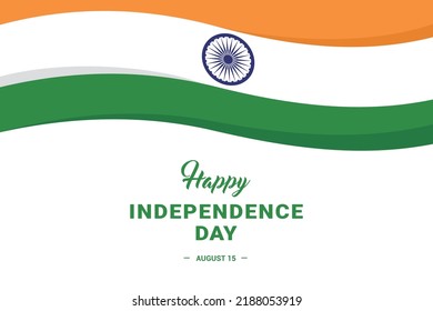 India Independence Day. Vector Illustration. The illustration is suitable for banners, flyers, stickers, cards, etc.
