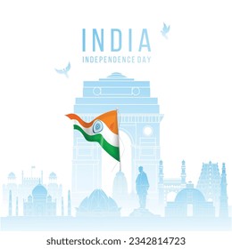 ilustración vectorial del día de la independencia india