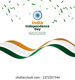 India Independence Day Vector Template Design Illustration