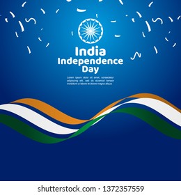 India Independence Day Vector Template Design Illustration