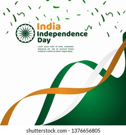 India Independence Day Vector Template Design Illustration