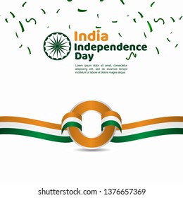 Indien Independence Day Vektorillustration Template Design Illustration