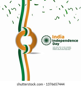 India Independence Day Vector Template Design Illustration