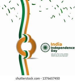 India Independence Day Vector Template Design Illustration