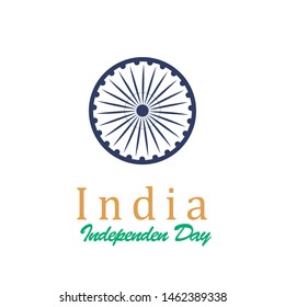 India Independence Day Vector. Template of greeting card with hand lettering of India Independence Day. 15 th August