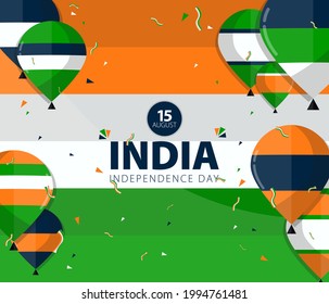 INDIA INDEPENDENCE DAY - Vector template design for 15th August and Republic Day of India. For Poster, flyer, banner background