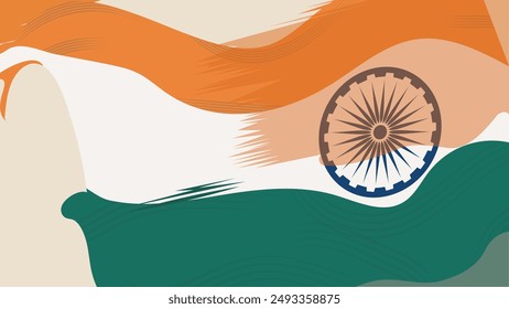 India Independence Day Vector Template Design Illustration. Suitable for greeting card, poster and banner.