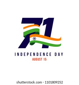 India Independent Day Vector Template Design Illustration - Shutterstock ID 1101809252