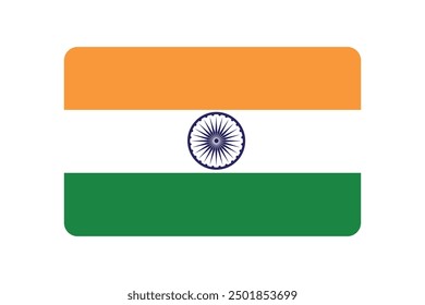 India Indian Flag Asian Country Flag Vector Symbol