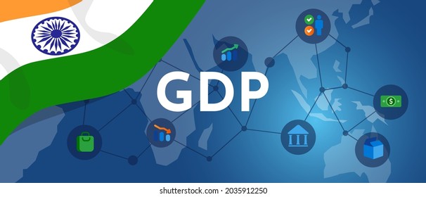 India Indian GDP Gross Domestic Product Economic Number Of Productivity Measurement