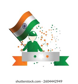India Kargil Vijay diwas vector cartoon banner
