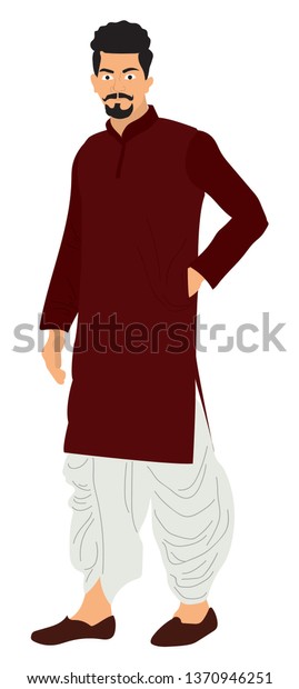 インドクルタパジャマ のベクター画像素材 ロイヤリティフリー