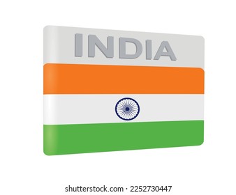 India lag badge. vector illustration