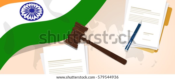 India Law Constitution Legal Judgment Justice Stock Vector (Royalty ...