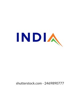 INDIA logo by modifying the letter A