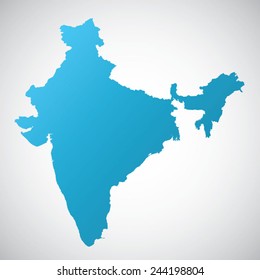 Grey Map India Stock Vector (Royalty Free) 286266989 | Shutterstock