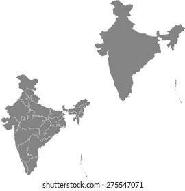 India Map Stock Vector (Royalty Free) 275547071 | Shutterstock