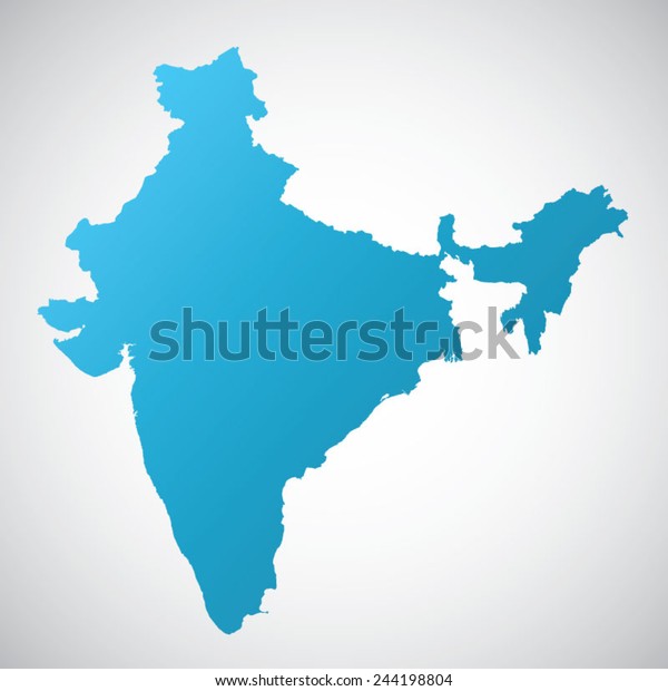 India Map Stock Vector (Royalty Free) 244198804 | Shutterstock