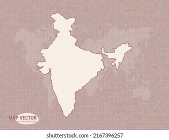 India map of abstract modern vector design illustration.