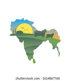 india map  akhand bharat vector design