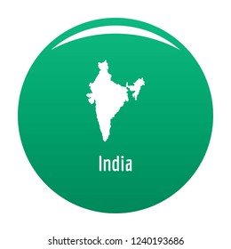 India map in black. Simple illustration of India map vector isolated on white background