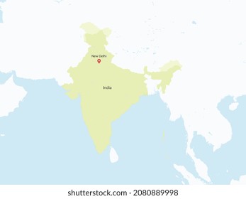  india map with capital delhi