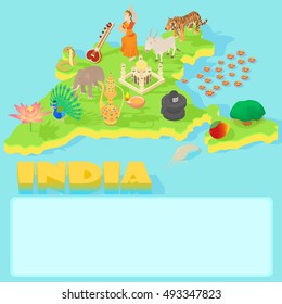 India Map Cartoon Style Any Design Stock Vector (Royalty Free) 493347823