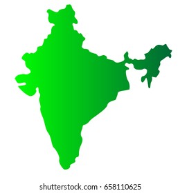 India map of country vector color.  illustration EPS 10.
