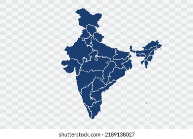 India Map dark blue Color on White Background quality files Color (043B72) png