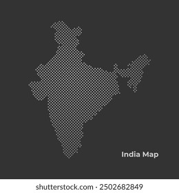 India map dotted vector illustration
