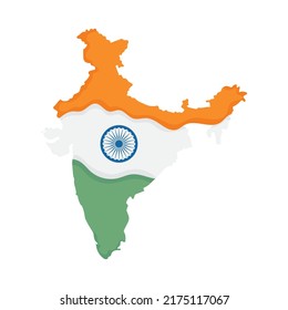 India Map Flag Design Stock Vector (Royalty Free) 2175117067 | Shutterstock