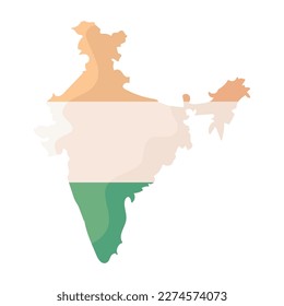 Indianerkarte und Flaggensymbol