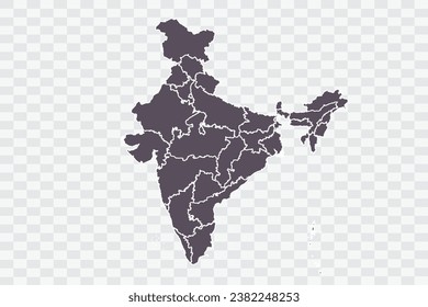 India Mapa el color del gráfico en archivos de calidad de fondo blanco Png