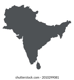 India map in gray on a white background
