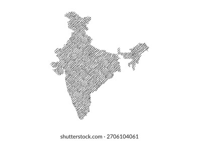 Indien Karte handgezeichnet Skizze Hintergrund Vektor, Indien Freihand Skizze Karte, vintage handgezeichnete Karte.