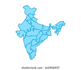 India Map Icon India Blue Vector Stock Vector (Royalty Free) 1629030937 ...